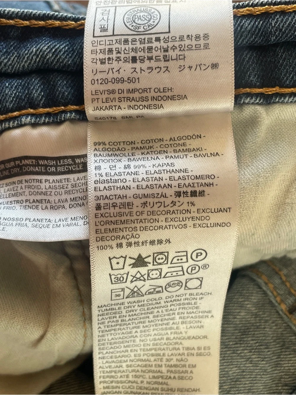 Levi's Dark Blue Straight Leg Jeans